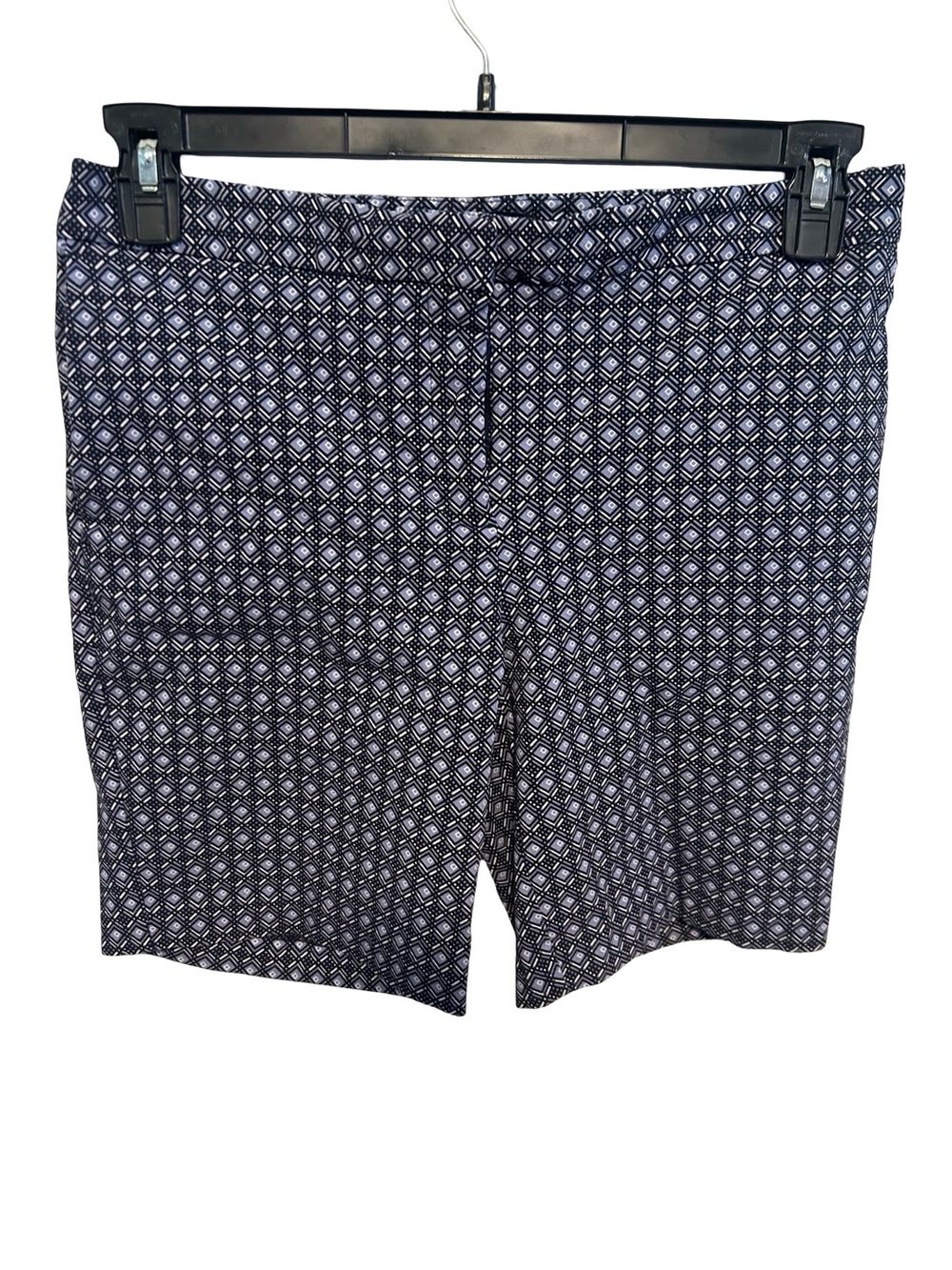 Mario Serrani Navy Geometric Print Women’s Bermuda Shorts Size 10 Made in Italy